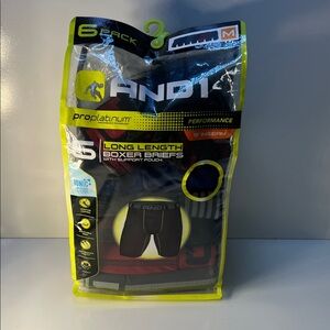 AND1 Performance Boxer Briefs - Black and Red